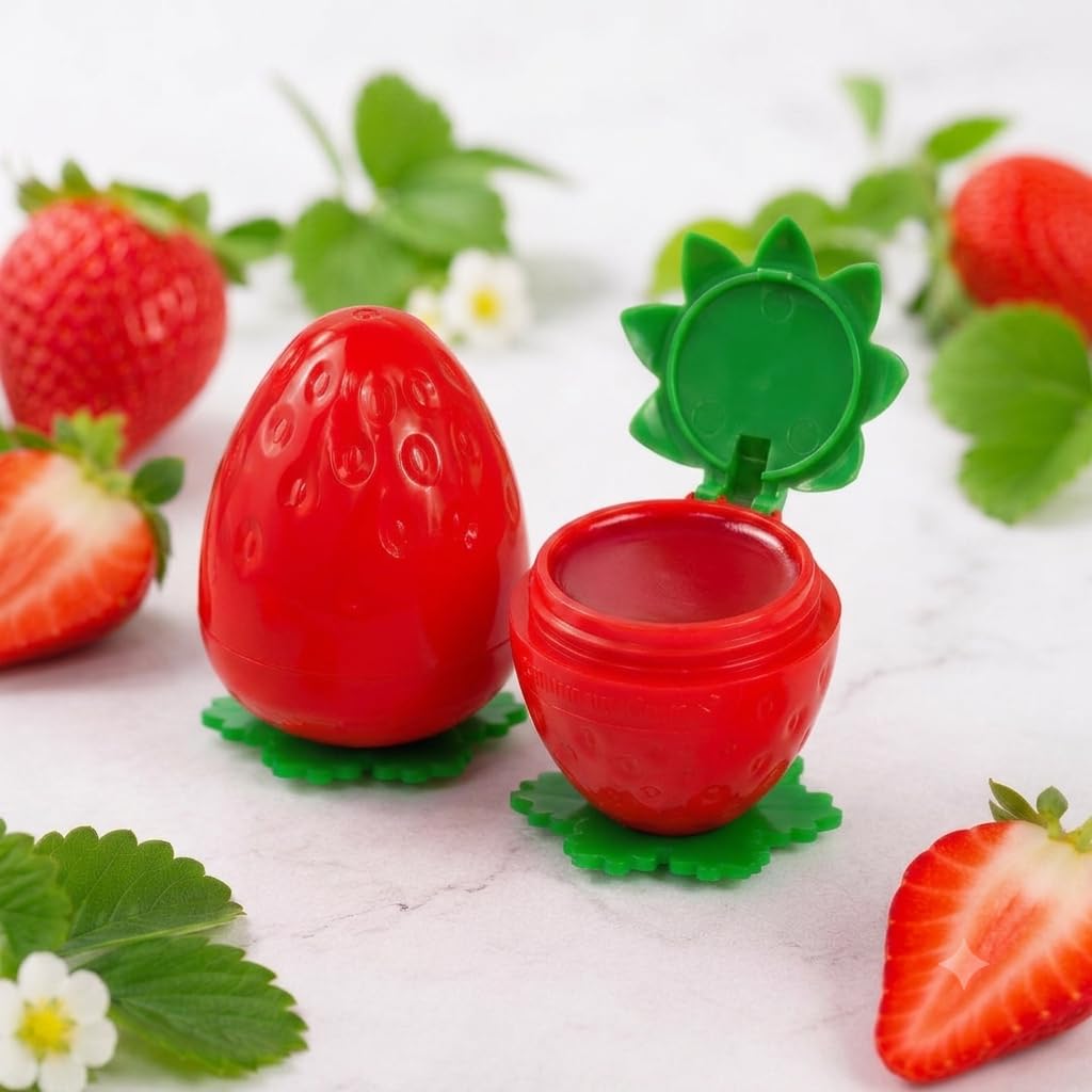 Pack of 2 Strawberry Lip Balm | Moisturizing Lip Care with Vitamin C & E | Soft, Smooth & Naturally Healthy-Looking Lips | Deep Moisturization Helps Keep Lips Soft, Hydrated & Nourished-image-26