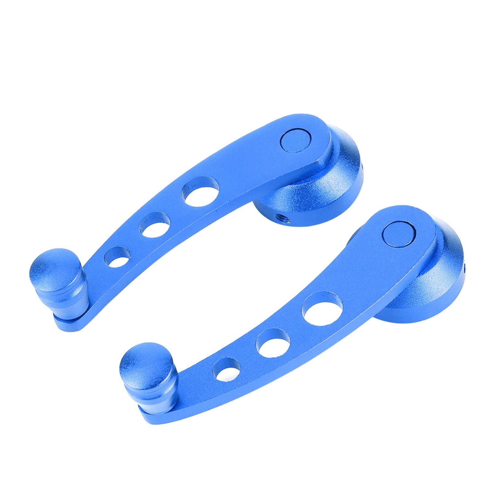 Fydun Maniglia della Manovella del Finestrino Dell'auto, Manovelle Universali per Vetro Dell'alzavetro in Lega di Alluminio Maniglia del Riser Dell'auto Sostituzione(Blu)