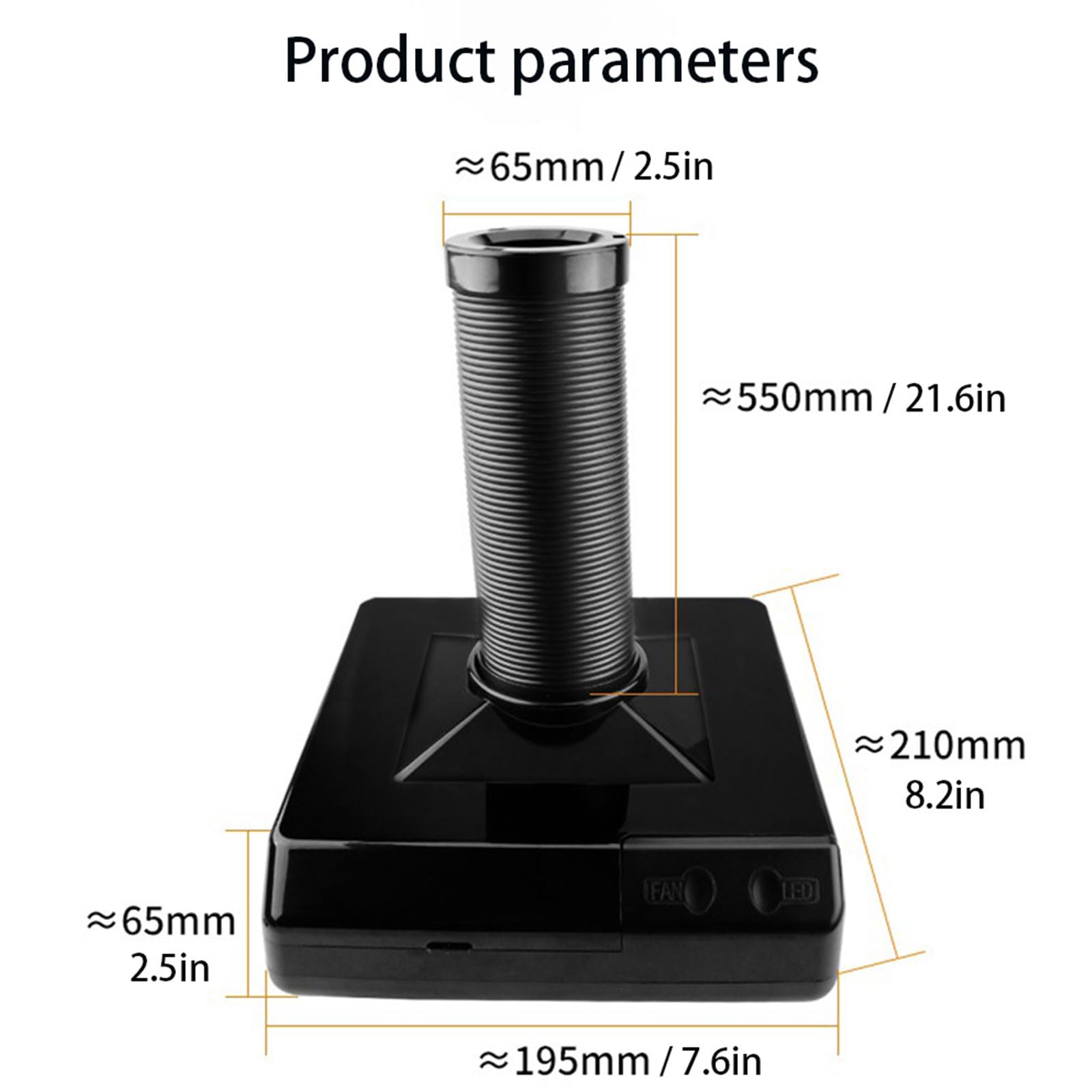 Mini Absorbente de Humo, Absorbente de Humo de Soldadura de Escritorio de 60 W, Extractor de Humo de Soldadura, Rotación Telescópica Libre de 360 ​​° con Iluminación Led, Para Estación de Soldadura de