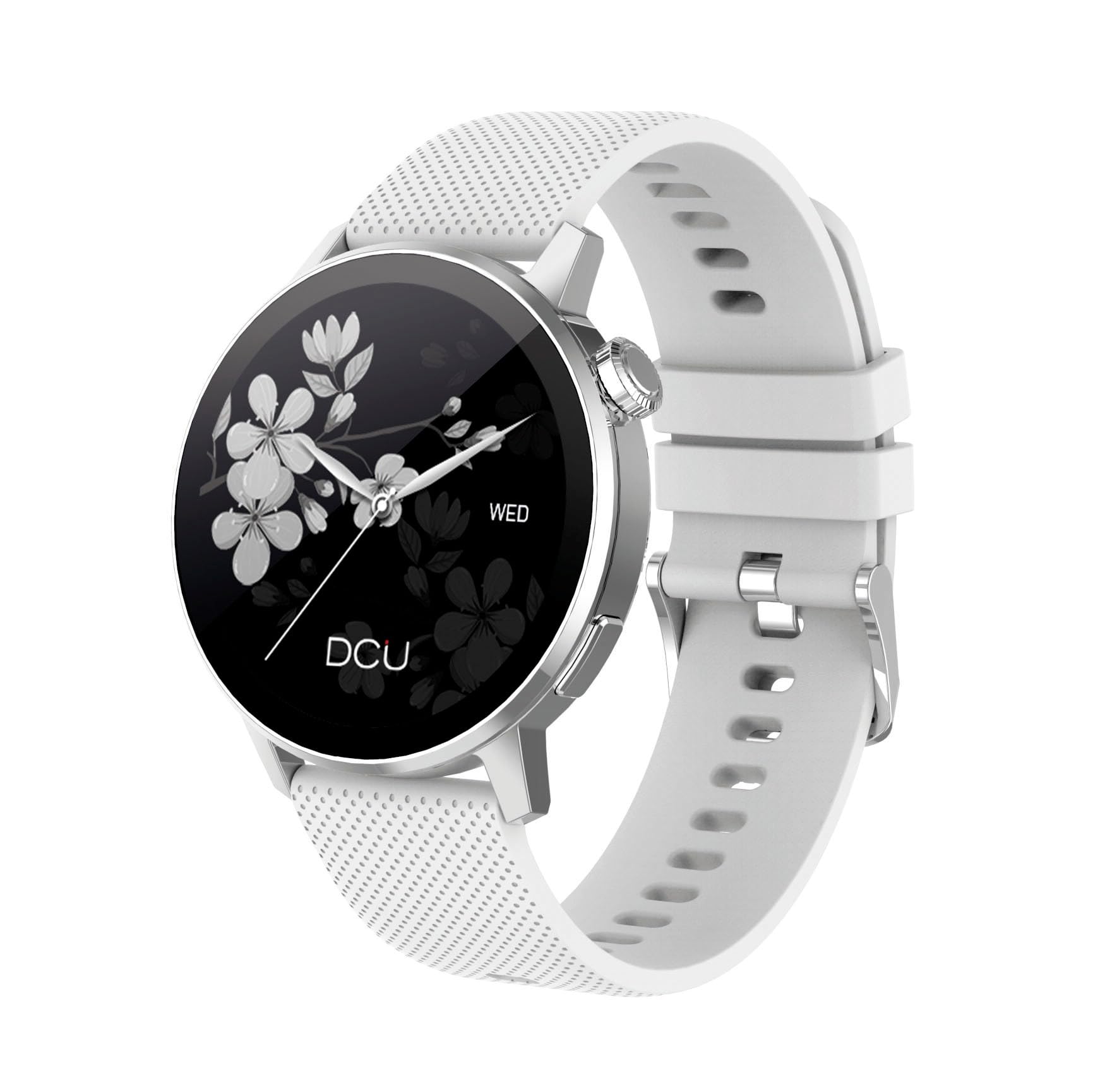 DCU TECNOLOGIC Smartwatch para Mujer con GPS Integrado y Llamadas Bluetooth – Pantalla AMOLED 1,32" | Asistente de Voz | Más de 130 Modos Deportivos | Altímetro, Barómetro y brújula Integrados
