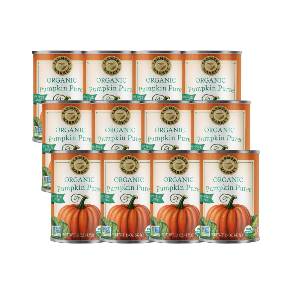 Farmer's Market Organic Pumpkin Puree, 15 Ounce (Pack of 12)