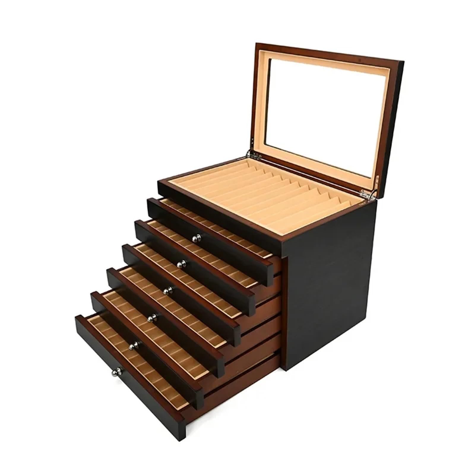 présentoir stylos bois Coffret de rangement et présentoir en bois laqué for stylos-plumes (capacité : 12/23/34/78 stylos)(Color 6)