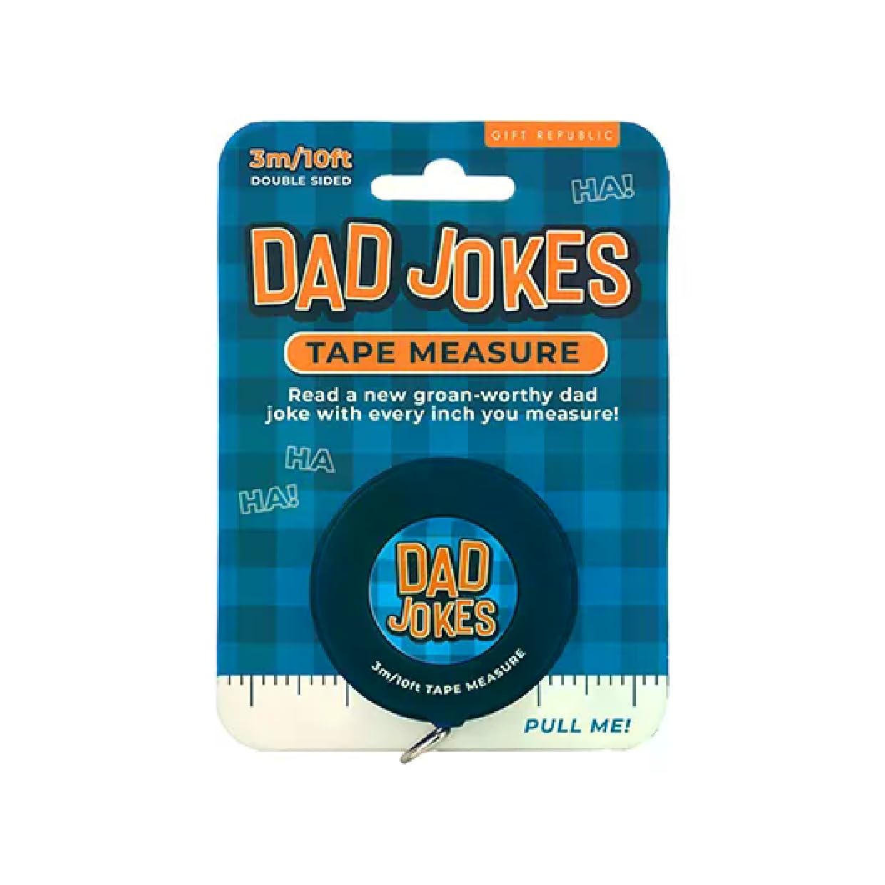 Dad Jokes Measuring Tape 3m / 10ft – Funny Double-Sided Tape Measure with 50+ Jokes | Novelty DIY Gift for Dad | Retractable Tool for Home & Workshop