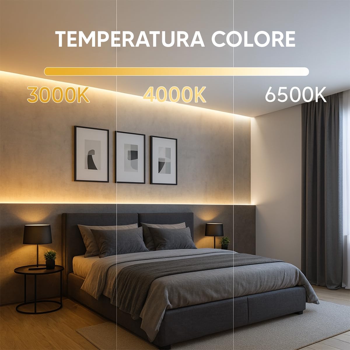 Eurekaled Striscia LED 24V S8010 – 10m, 238 LED/m, 20W/m, 2700 lm/m, CRI≥80, IP20 – Luce Calda 3000K, Naturale 4000K o Fredda 6000K, Taglio 29,5 mm, CE RoHS (3000K, 10mt)
