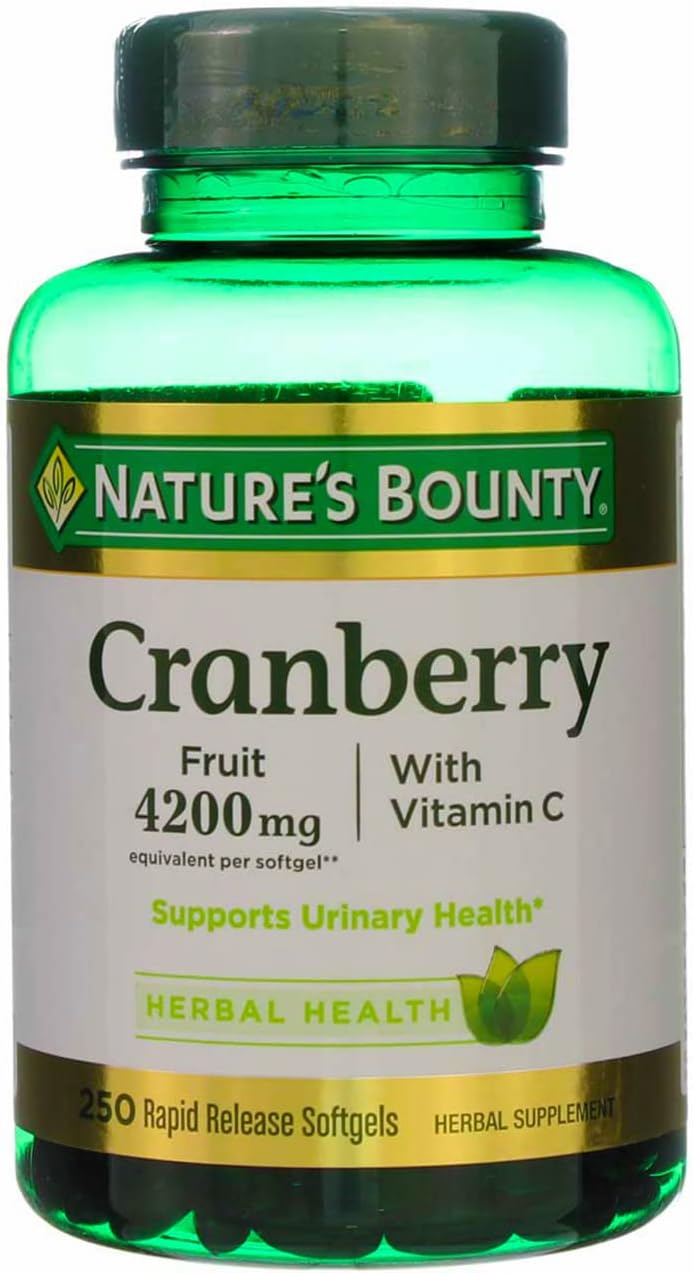 Nature's Bounty Cranberry with Vitamin C 4200 mg, 250