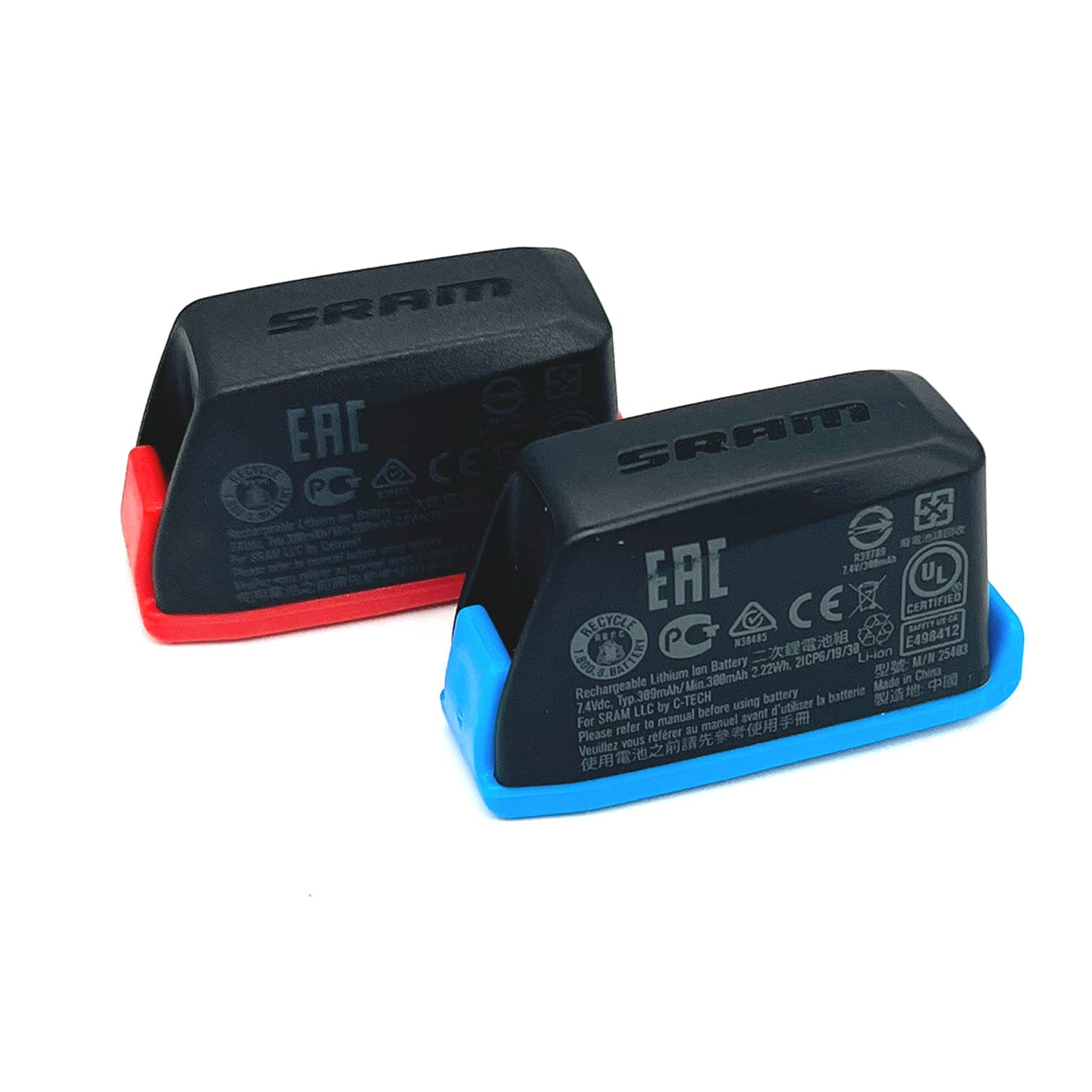 takewell Battery Protection Cover for SRAM AXS/eTap Battery?4 PCS, 2 pcs * Blue + 2 pcs * Red. You can Use a Blue Cover for a Low Battery, and a Red Cover for a Fully Charged Battery.
