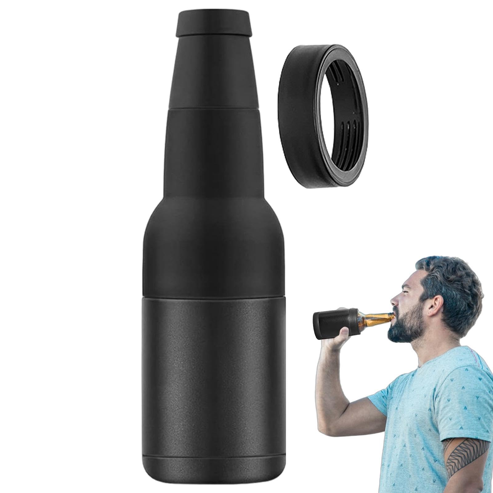 Enfriador de latas aislado y soporte ultrafino de doble pared para botellas de cerveza de 12 oz