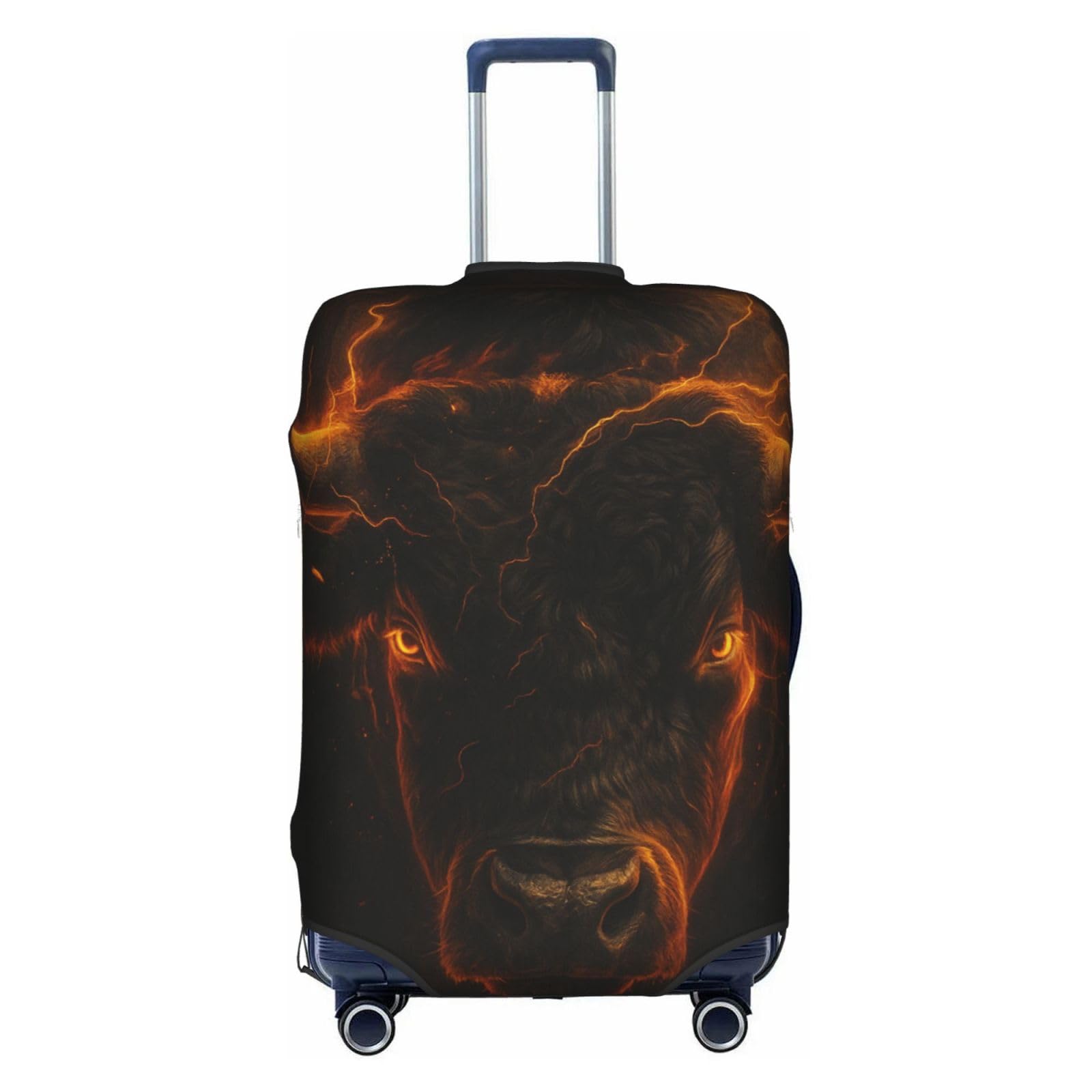 Cow &amp; Energy Elasticity Luggage Protection Cover Travel Scratch Resistant Suitcase Covers Medium (22-24 inch suitcase)