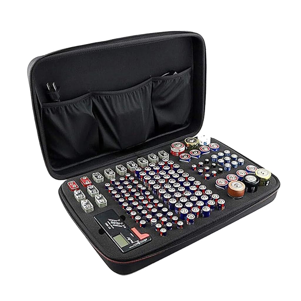 Torba na baterie, organizer EVA, organizer na suche baterie 9 V, D, C, AA, AAA