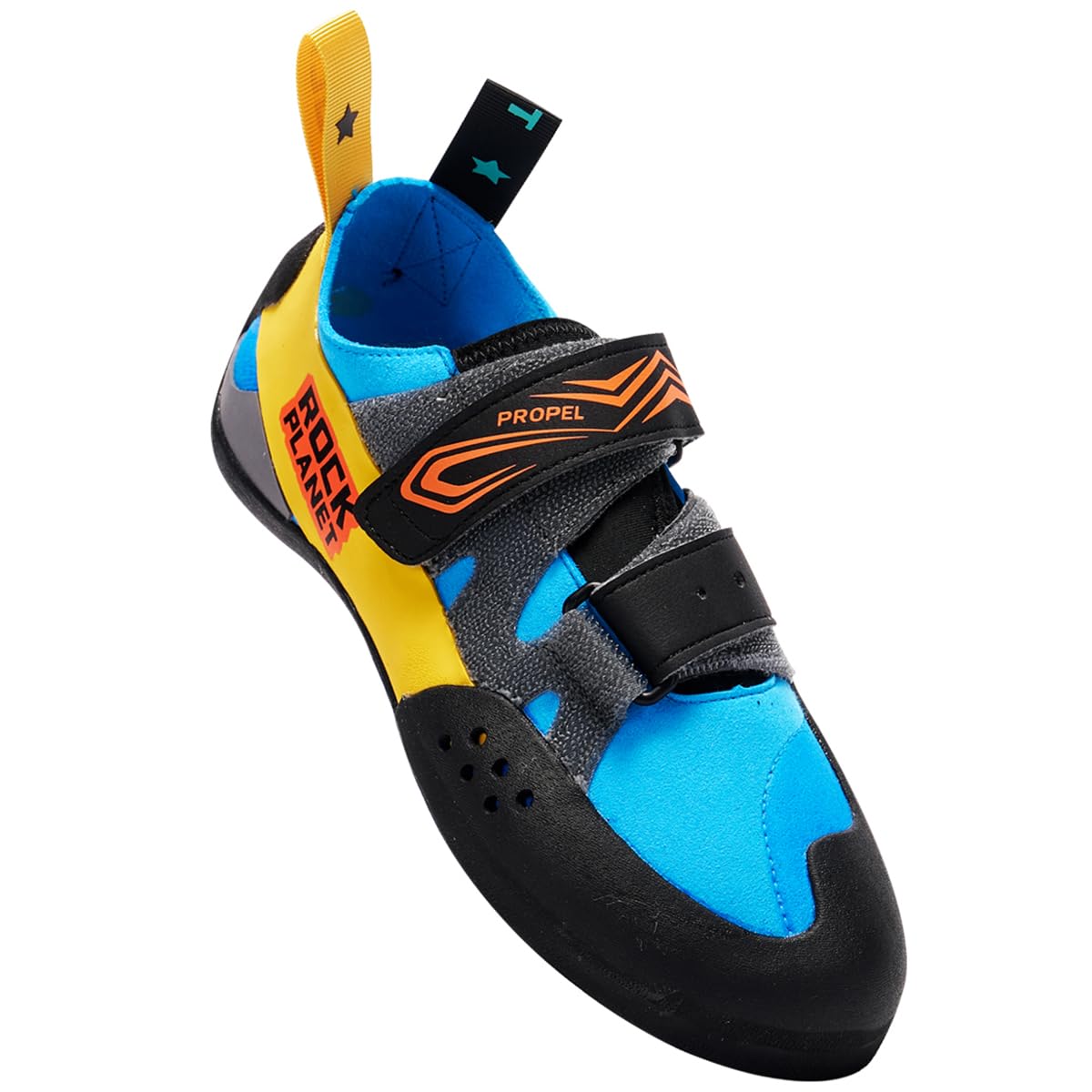 CASTIRON LIFT ?Breathable Slip-On Climbing Shoes Lightweight Design for Bouldering Gym Training Hook & Loop Closure System Unisex Blue