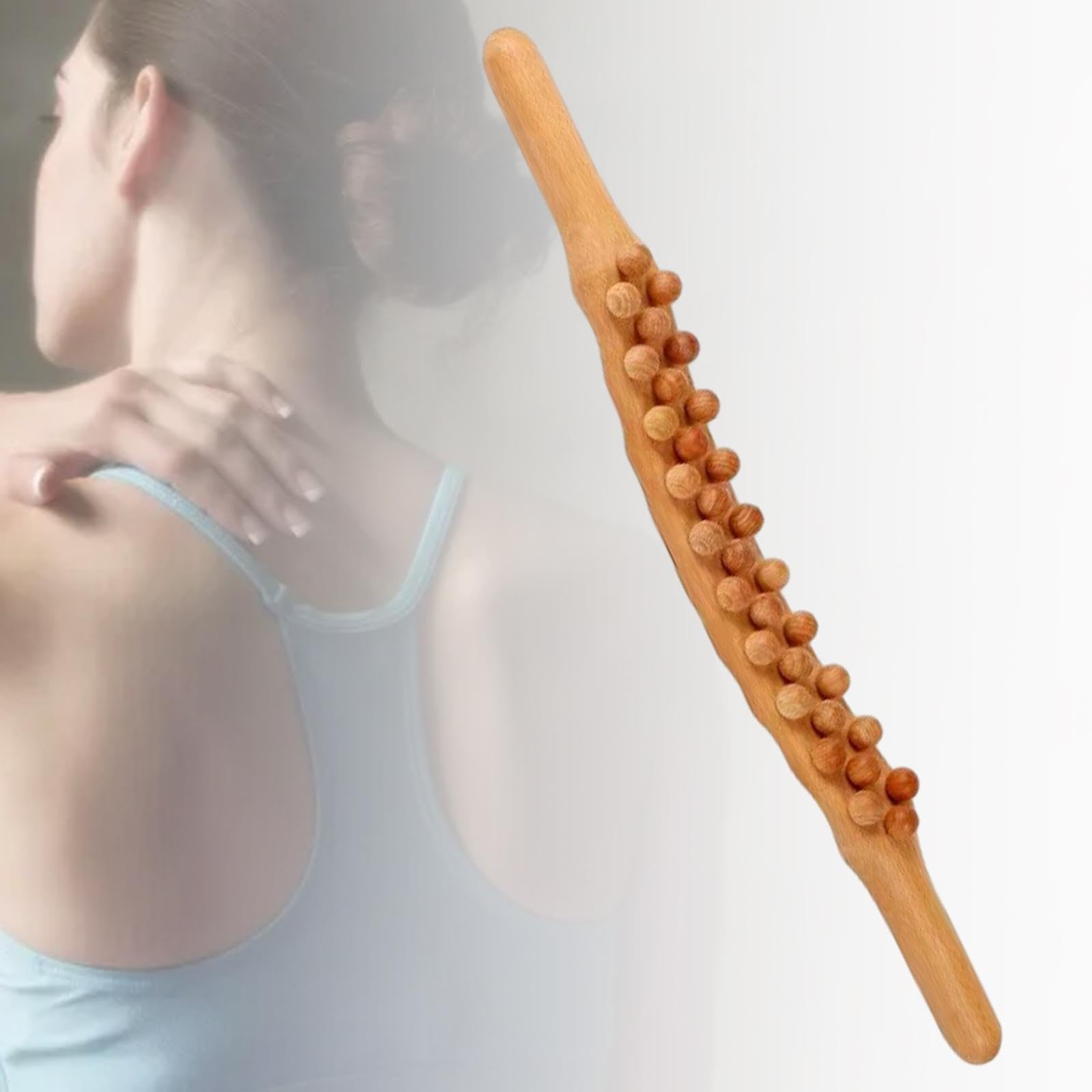 Gua Sha Scraping Bastone Massaggio Legno Relax Muscolare Manuale Portatile Superficie Liscia Punti Multipli Adatto per Salone di