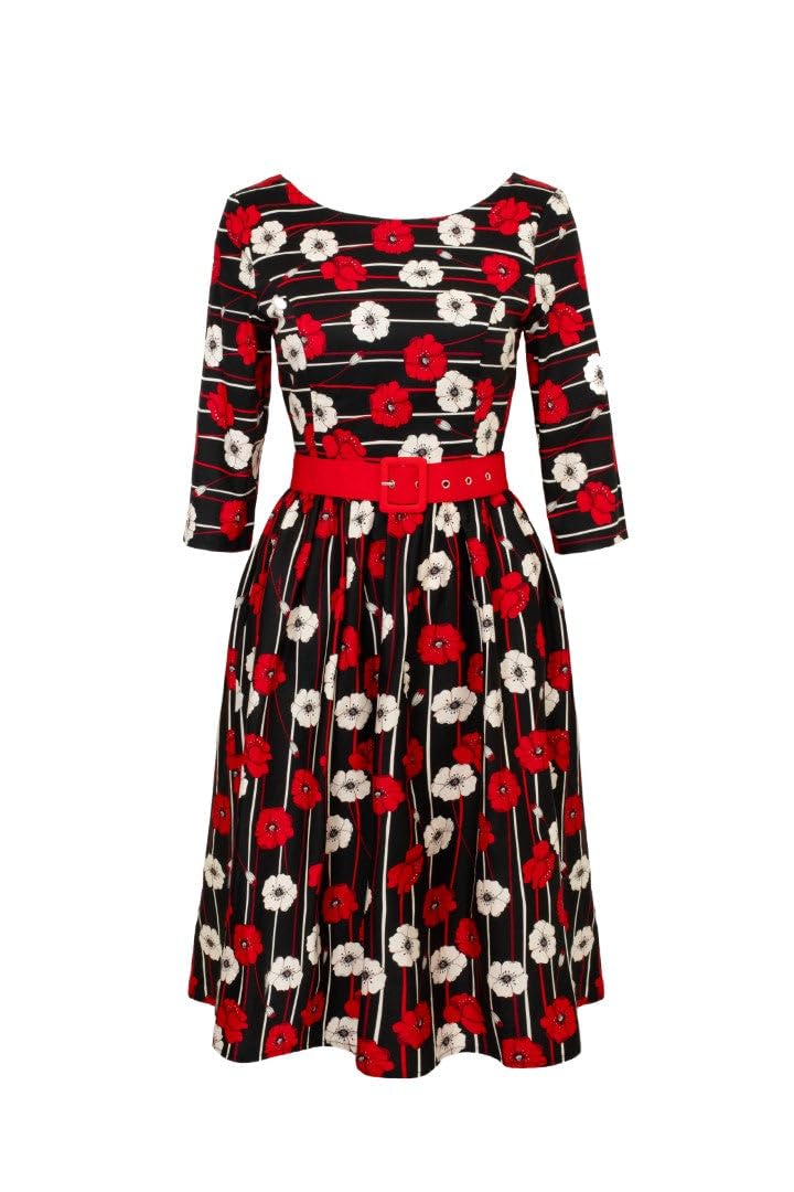 Hell Bunny Unisex Blk Poppy Dress