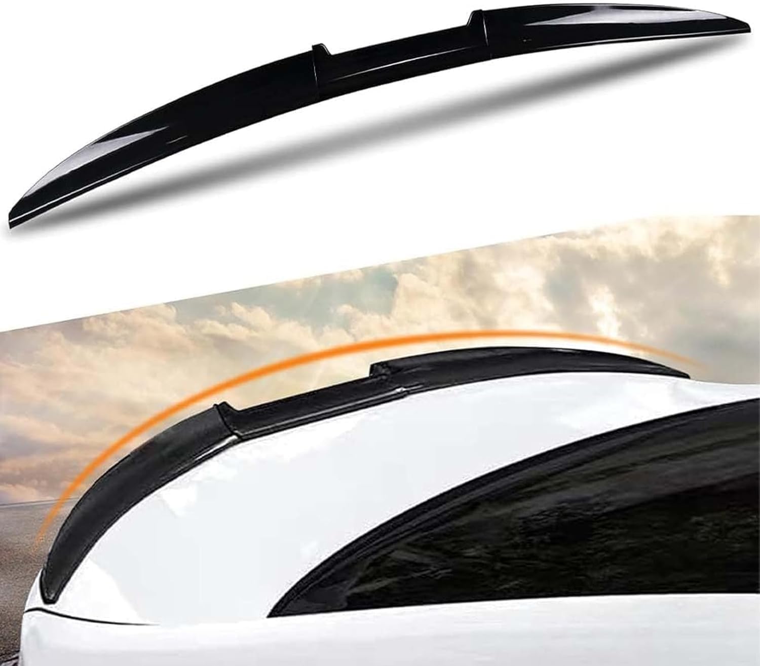 Spoilers Arrière Voiture pour BMW Serie 2 Series 2er F44 2er Gran Coupé 2020-2024, Aileron Arrière ABS Voiture Accessoire de Style,Black