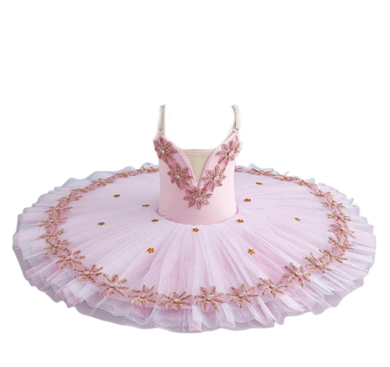 EFLALYHG Costume da Ballerina per Bambine, Body da Ballo in Tulle Ricamato Gonna da Ballerina Modello Il Lago dei cigni