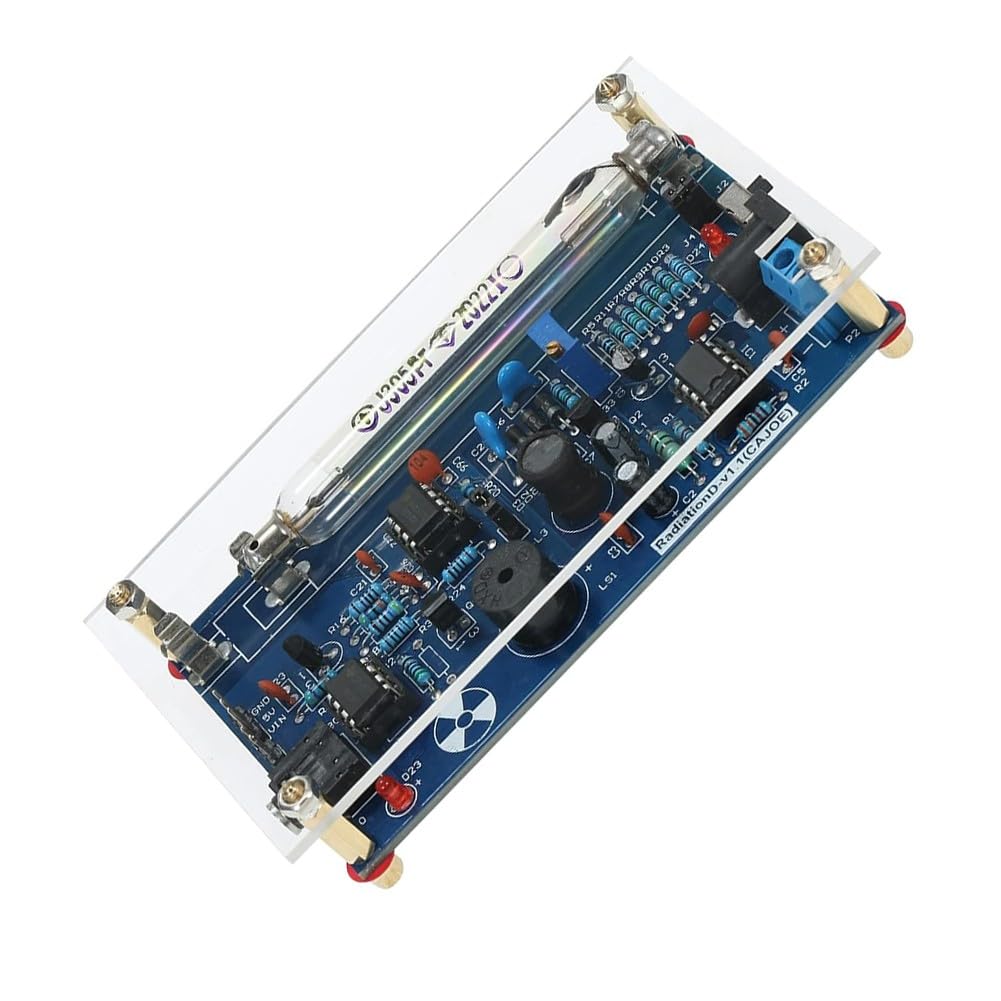 Kit de detector de radiación nuclear DIY con tubo J305, compatible con Arduino para montaje de contador Geiger, alertas visuales y audibles, placa PCB para tubos M4011/STS-5/SBM-20