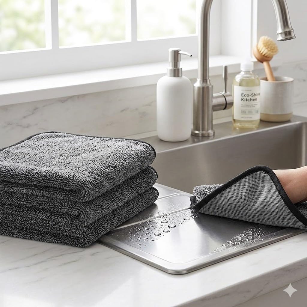 SWZEC liberty cloth cleaning towels Original - the #1 USA Favorite XXL(Grey-X2PCS,40 * 60cm)