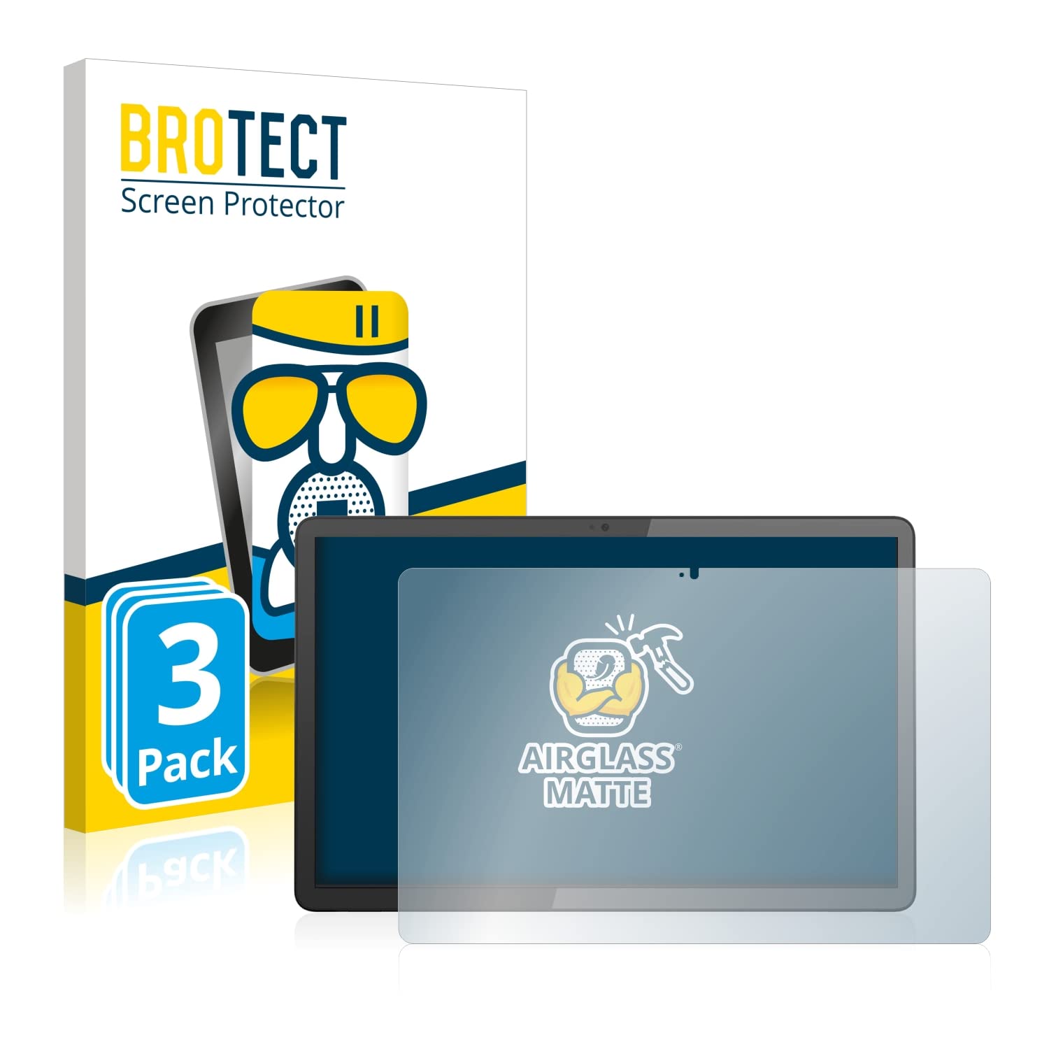 BROTECT 3 Stück Schutzglas für Lenovo IdeaPad duet 3 Chromebook 11" | Entspiegelnder Displayschutz Made in Germany, Schutzfolie Matt Anti-Reflex Kratzfest 9H Anti-Fingerprint Einfache Montage