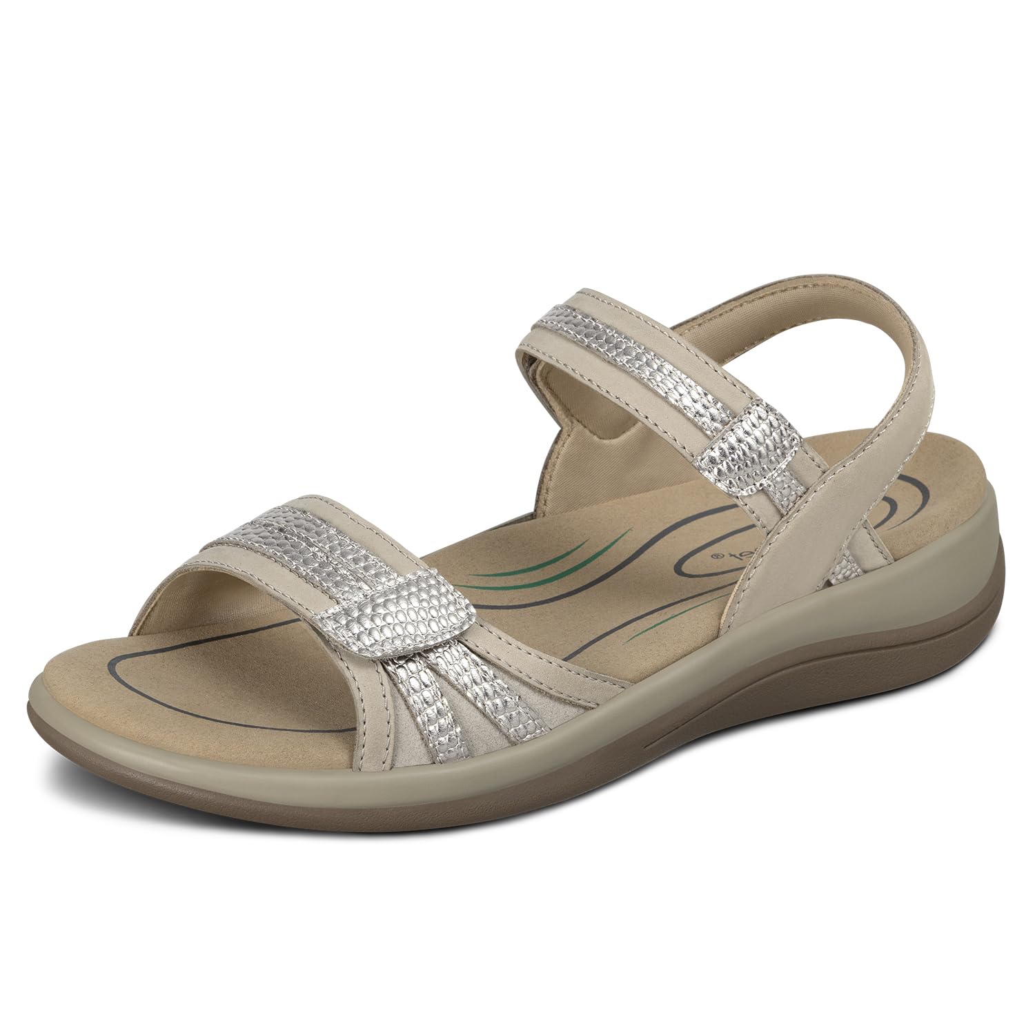 Orthofeet Women's Orthopedic Paloma Adjustable Leather Sandal
