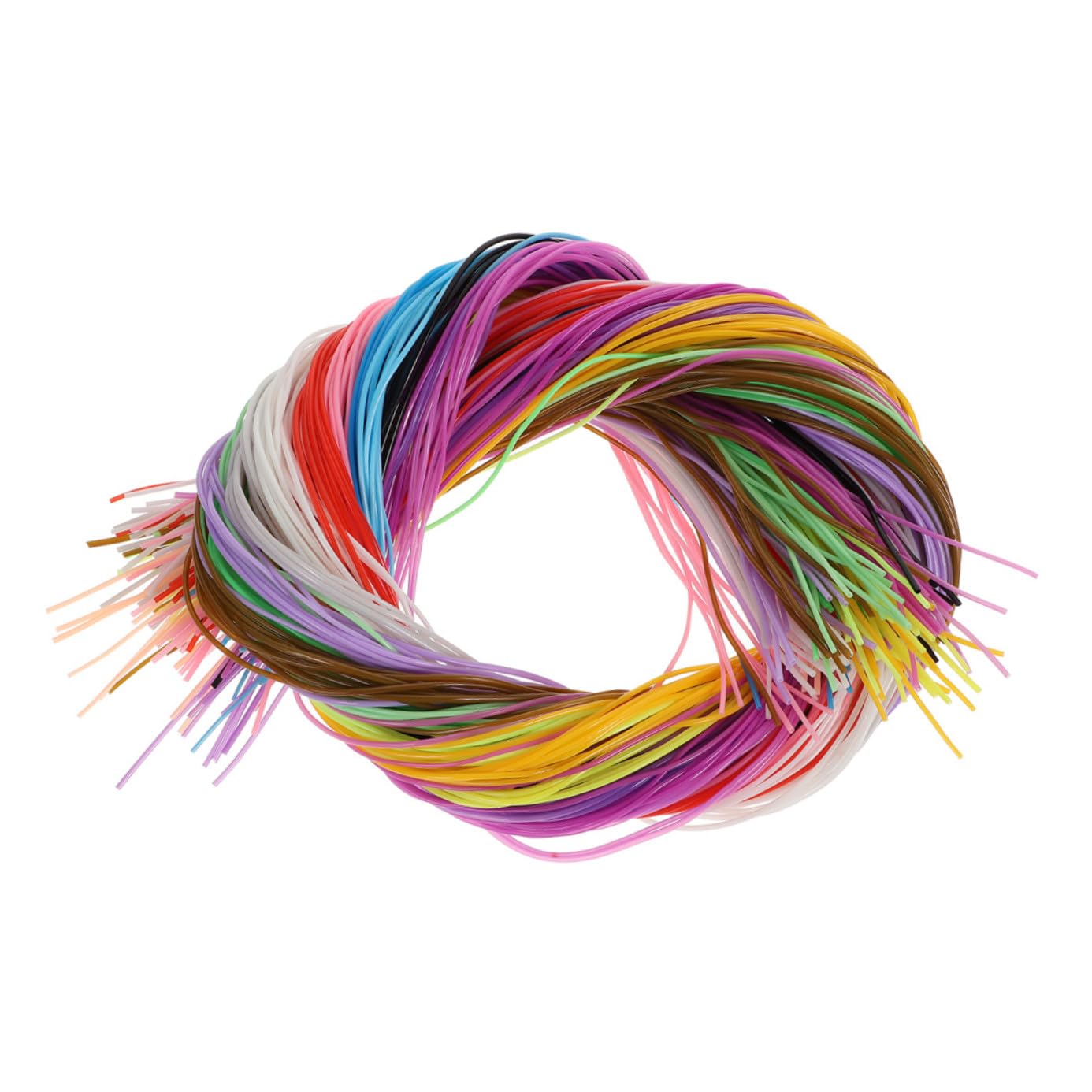 200 Stück Kunststoff Schnüre 1, 8mm, 20 Farben, PVC, Selbstgemacht