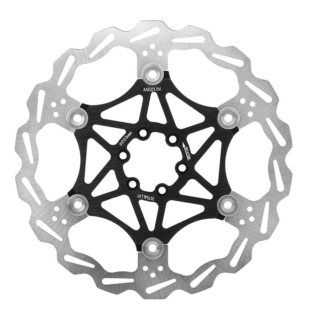 Disco de freno flotante, bicicleta de montaña, 160mm 180mm 203mm, pastillas freno, accesorio ciclismo, ligero resistente, negro, tecnología avanzada, rendimiento máximo