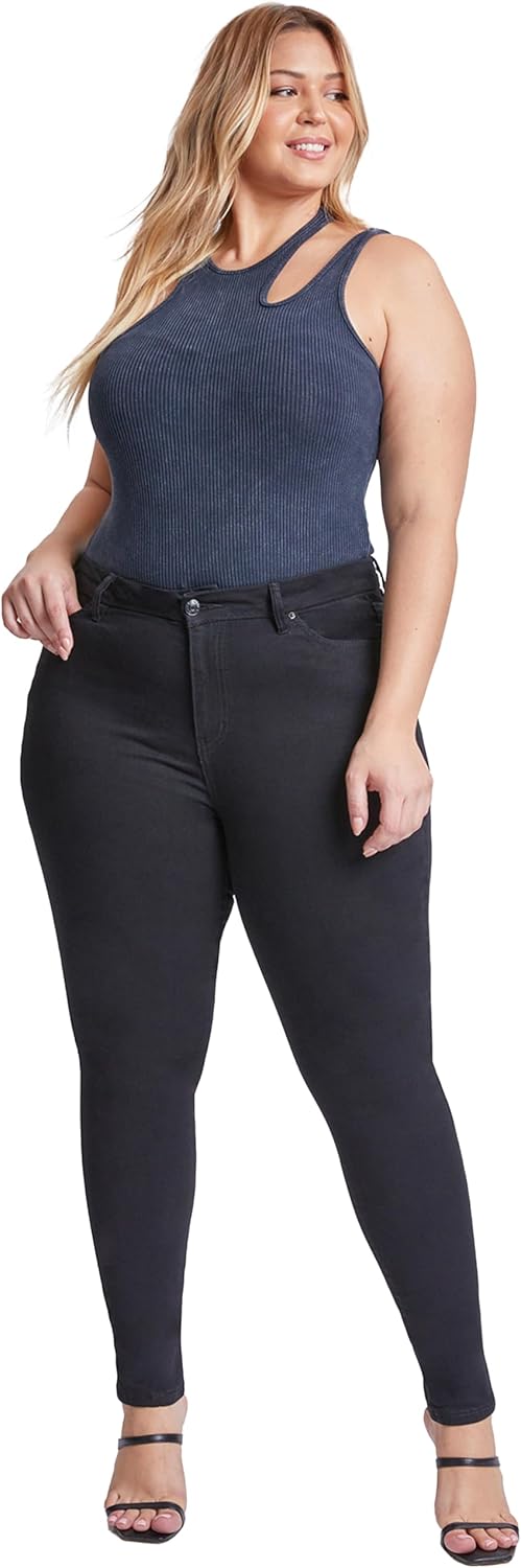 YMI Womens YMI Jeans Women's Plus Size Sustainable Curvy Fit Skinny Jeans - Image 6