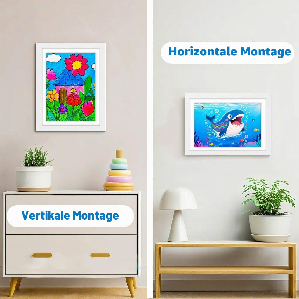 Kinder Kunstwerk Bilderrahmen, Holz Fotorahmen, für die Lagerung von Zeichnungen, Handwerk, Kinderzeichnung und Kunstprojekte