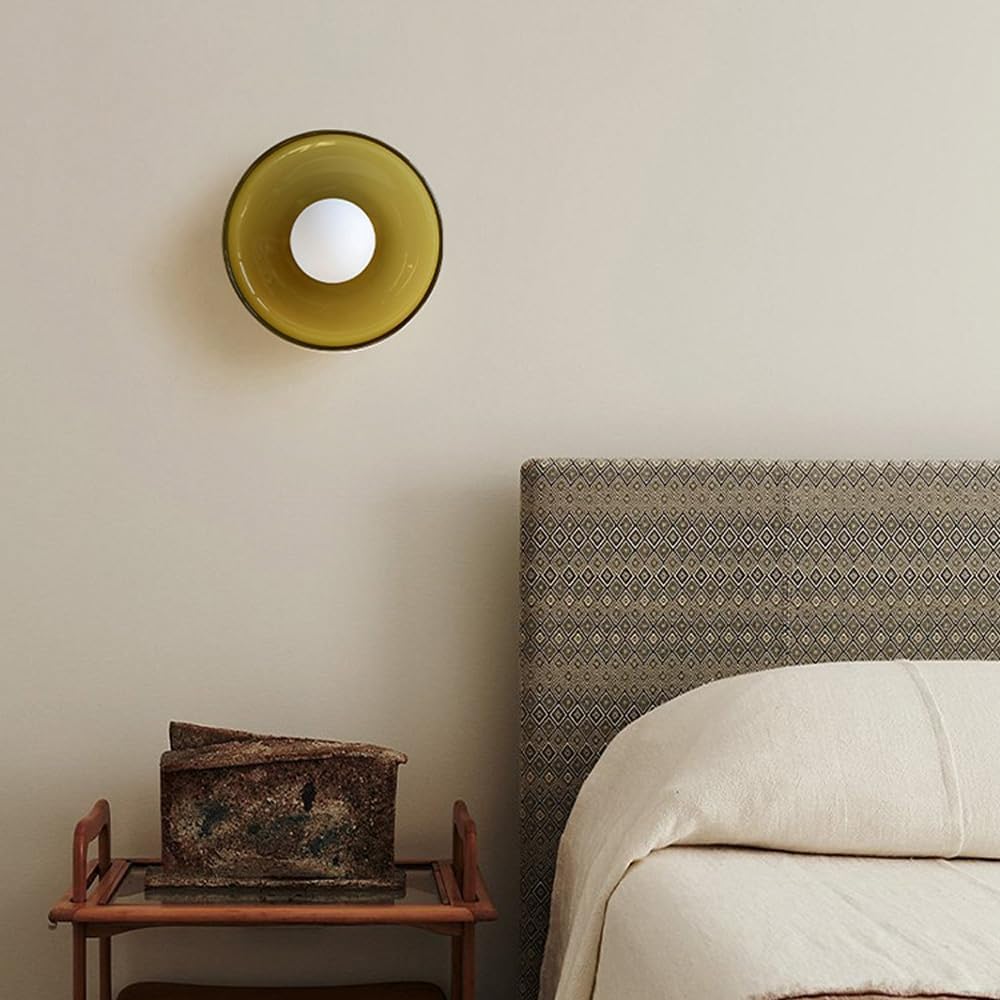 MIDIC CICIE Nowoczesny korytarz Lekkie Oprawa oświetleniowa Farmhouse Kitchen Light Orange Zielony szklany szklany montaż łazienki Lekkie sufitowe do przednich werandy pralnia pralnia w pomi