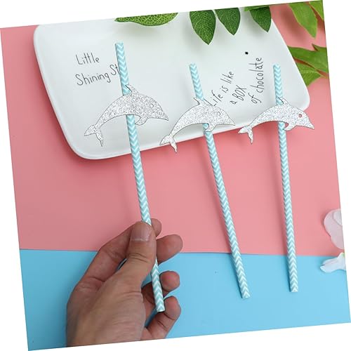 Miniatura 9 de Healvian 12pcs hawaii straws cake decorating mariposas decorativas para pared cake toppers cake decorations hawaiian decor straws for party paper