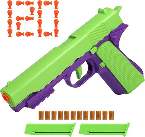 SYAMZZMS Toy Blasters M - Juguete divertido de expulsión de concha vacía con 120 balas de espuma suave, 2 revistas, 12 conchas, regalos ideales para