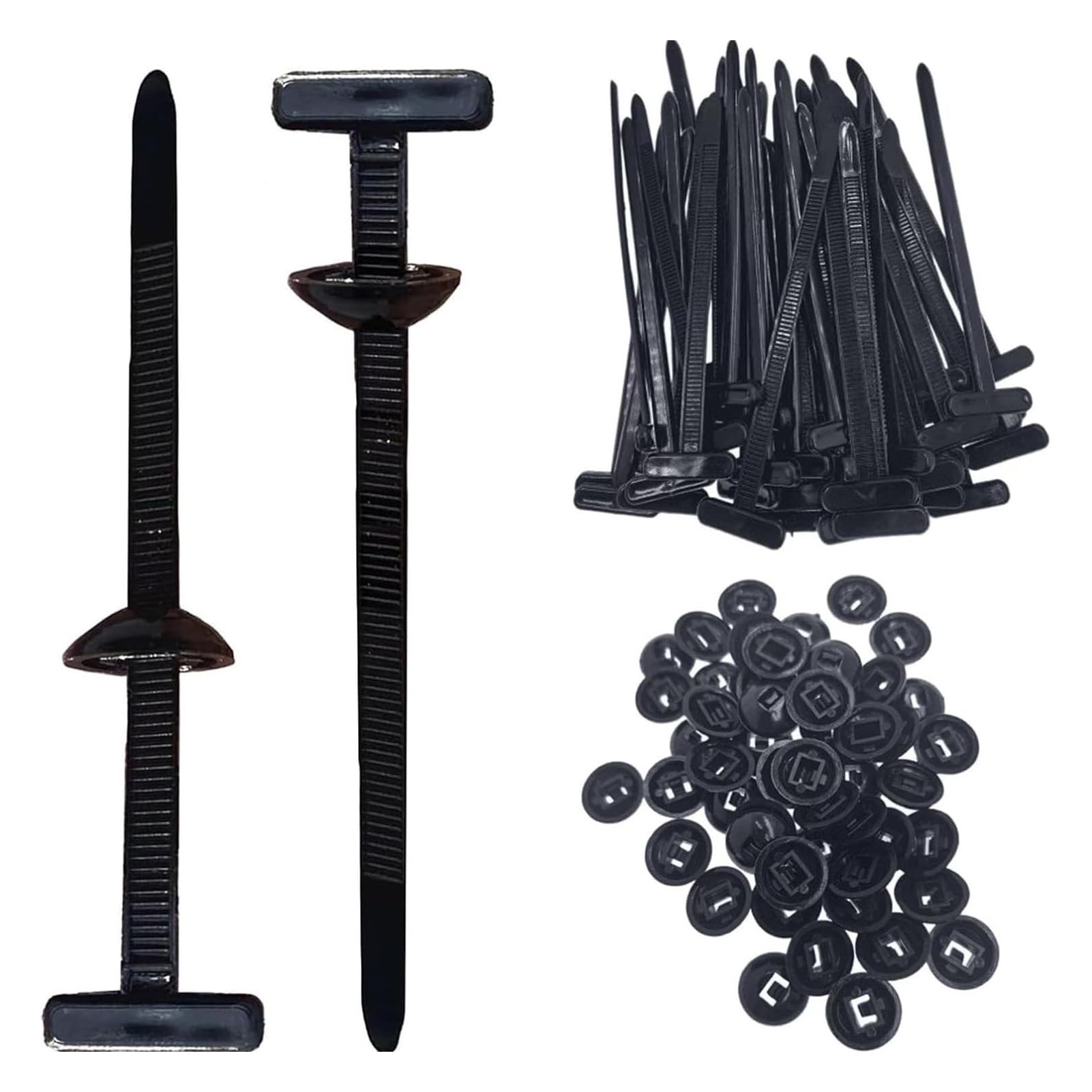 Attaches de câble en nylon autobloquant noir pour garage et maison - Lot de 100