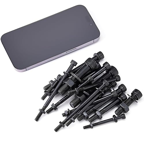 Miniatura 10 de Juego surtido de tornillos y pernos de acero de aleación de grado 12.9, M2, M3, M4, M5, tornillos hexagonales, tuercas y arandelas con 4 tipos de