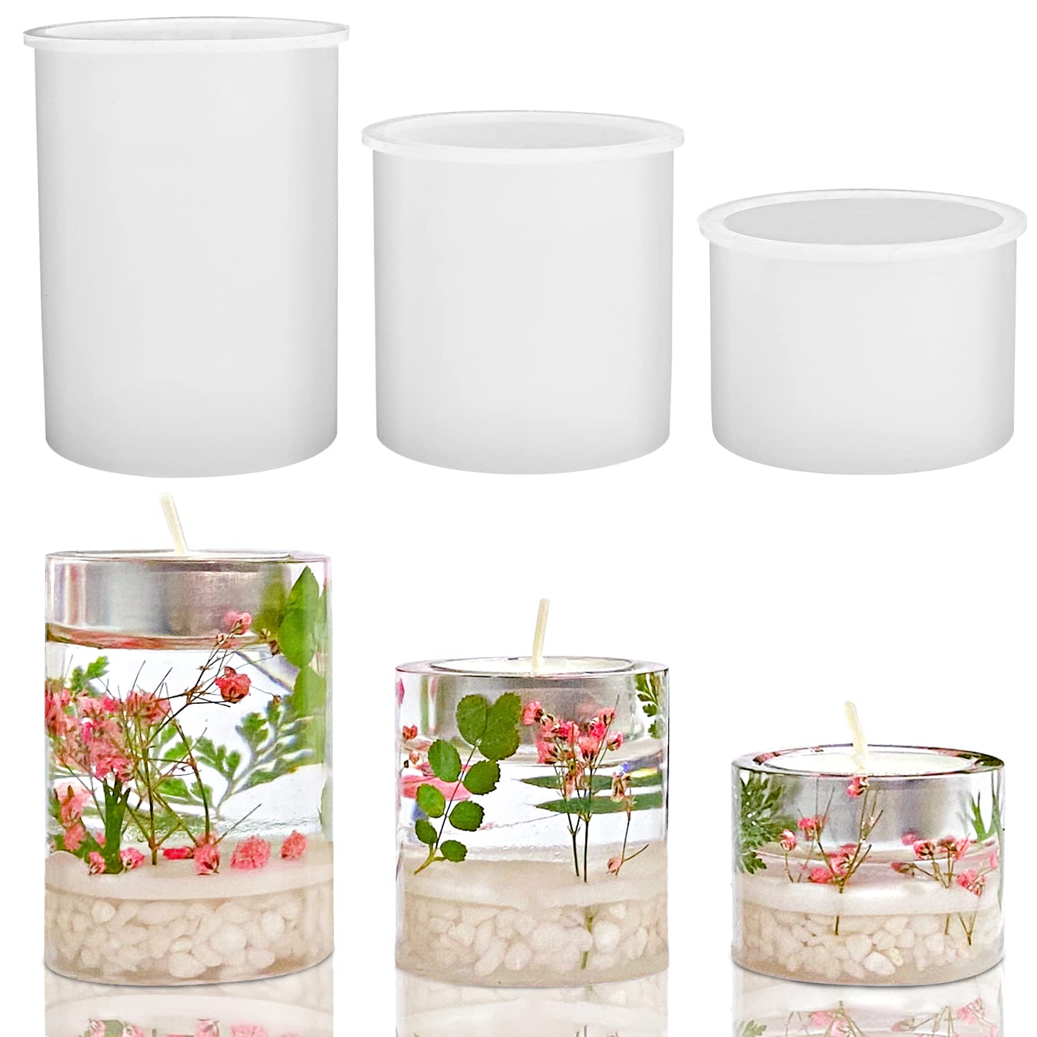 Buy RESINWORLD 3 Size Tealight Candle Holder Mold for Epoxy Resin