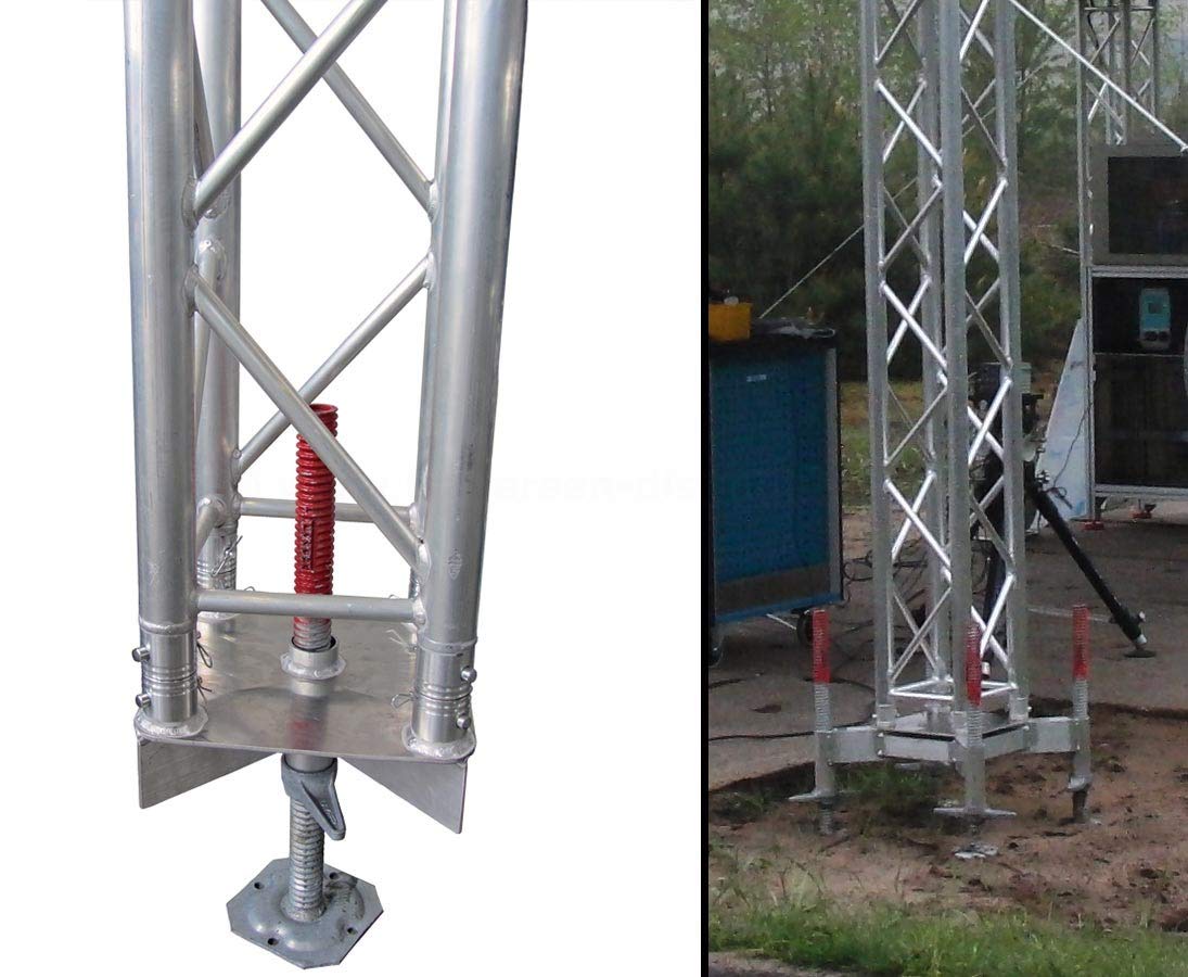 Traversen Bodenplatte mit Spindelfuß"ECO" für T290-3 Truss - Alu Traverse Aluminium Träger