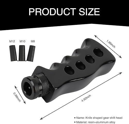 Miniatura 2 de Yumfugu Pack-1 Pomo de palanca de cambios para automóvil, kit de puntas de cambio de transmisión manual para automóvil, mango de cuchillo de agarre