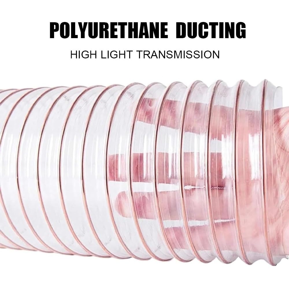 Manguera de recogida de polvo transparente de alta calidad, manguera de vacío en espiral de alambre de acero flexible, conducto de aire retráctil para herramientas eléctricas y uso Worhop