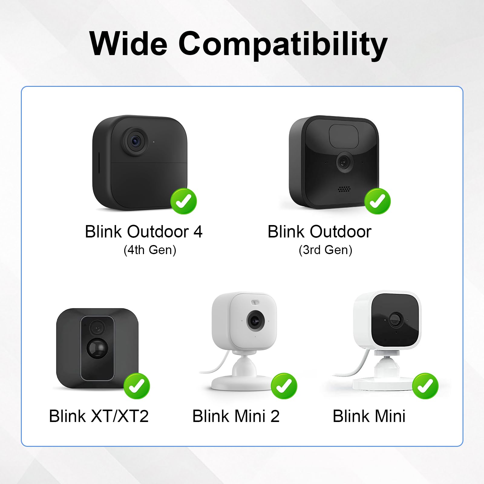 Magnetyczny uchwyt do kamery Blink Outdoor 4 (4. generacji)/(3. generacji)/Blink XT/XT2/Blink Mini/Blink Mini 2, regulacja 360° podstawa stojaka na kamerę mocowana do metalowej powierzchni