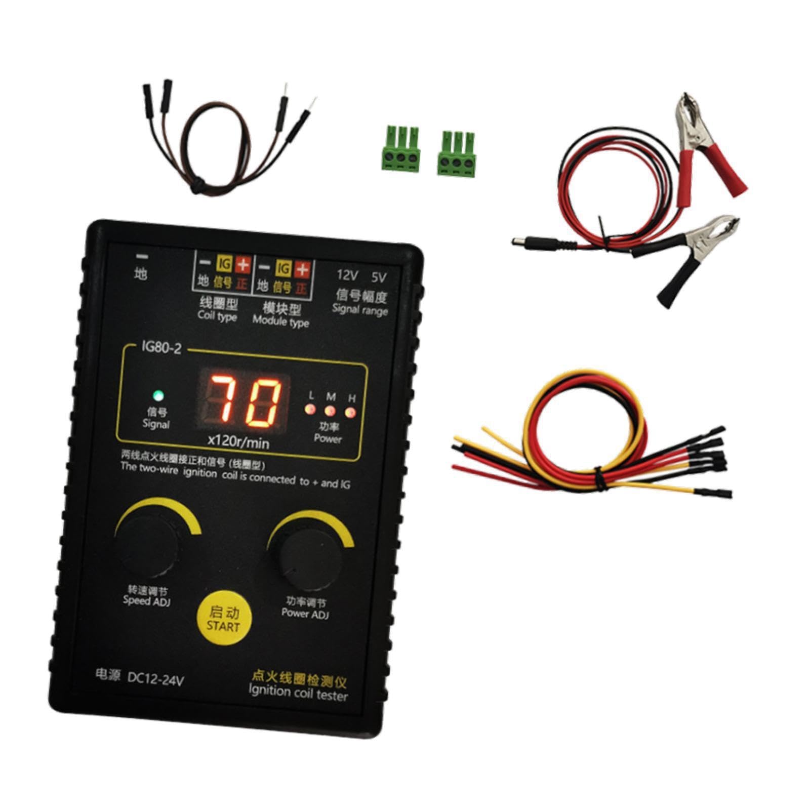 Kit compatto per il rilevamento della bobina di accensione, tester di accensione per auto, strumento pratico e facile per una diagnosi accurata, strumento riparazione diagnostica della bobina,
