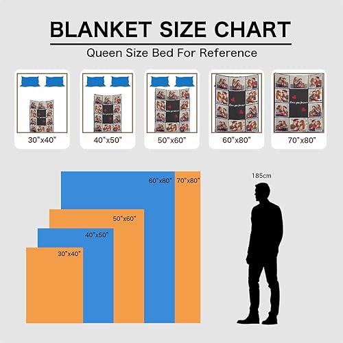 Miniatura 6 de Manta personalizada con fotos I Love You, manta de Navidad personalizada con corazón, regalo de cumpleaños para amigos, mamá, niños, mascotas,