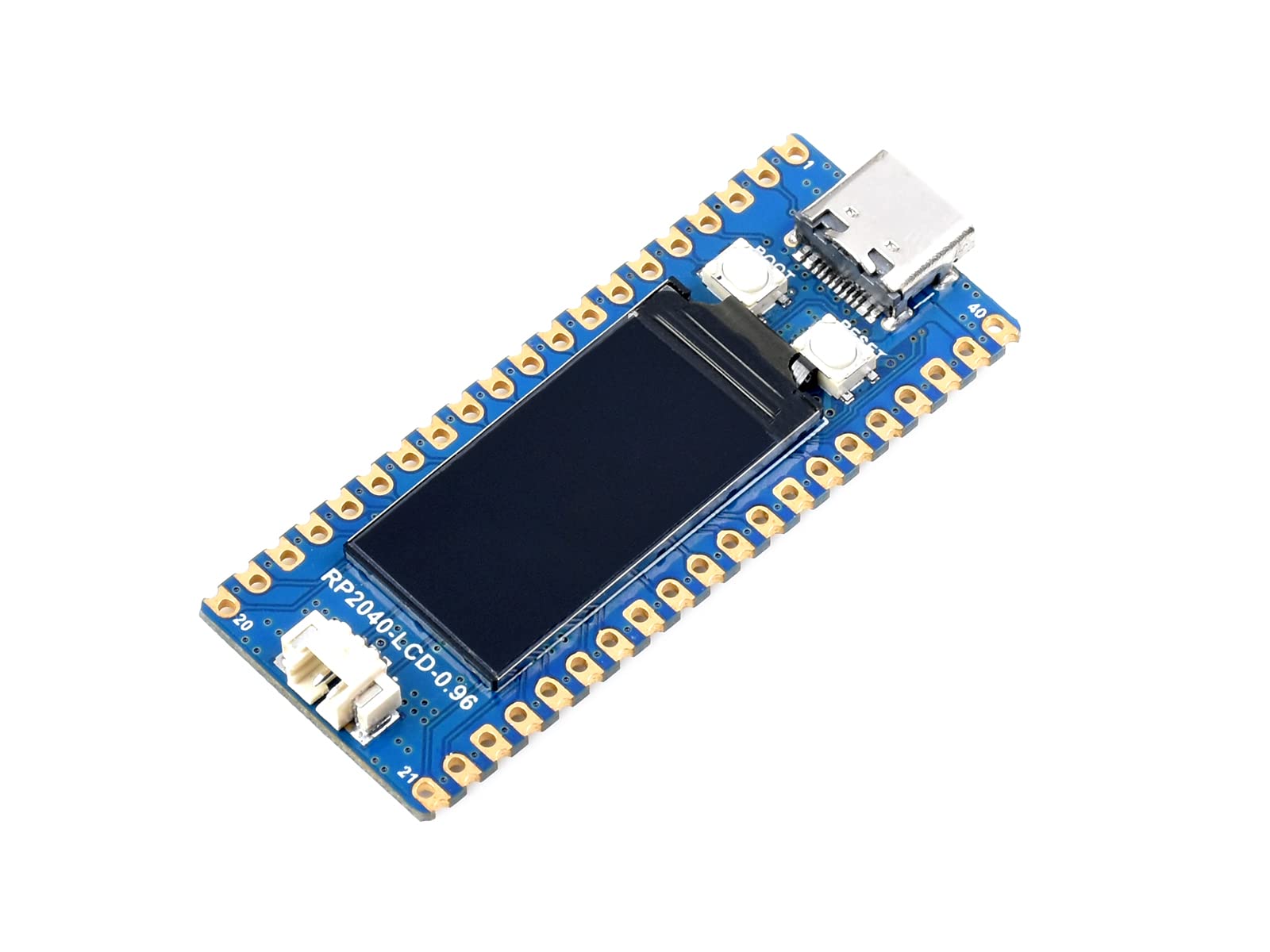 Waveshare RP2040-Plus Pico-like MCU Board Based on Raspberry Pi RP2040 Chip, with Pre-soldered Header, 4MB Flash, USB-C Connector, Compatible with Most of Raspberry Pi Pico Add-on Modules — view 10