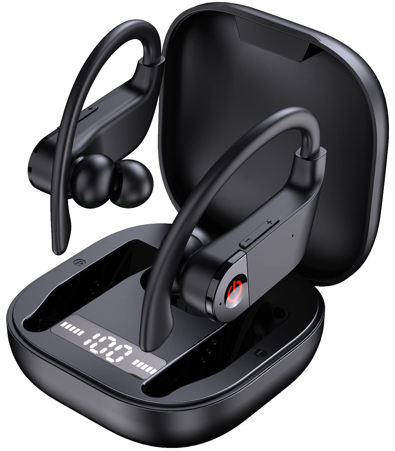 Earbuds Wireless Bluetooth Sports Headphones - IPX7 Waterproof 40H Playtime Bluetooth 5.0 in-Ear Bass Earphones Running Workout Headset with Earhook Microphone