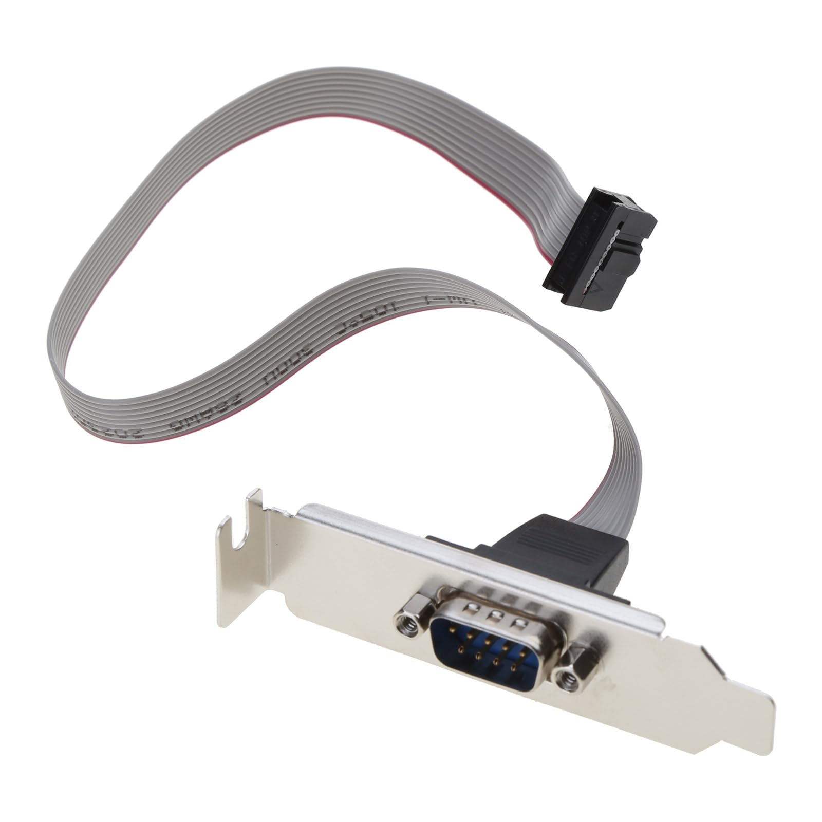 Qsvbeeqj Motherboard Port 9Pin DB9 RS232 Ribbon Cable Connector Bracket Computer 9P Baffle Line