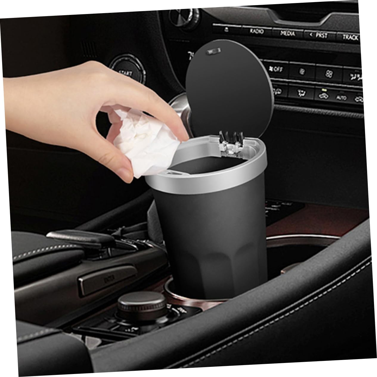 iplusmile 6pièces Poubelle De Voiture Étanche Conteneur De Déchets Compact Pour Porte-gobelet Facile à Installer Utiliser Parfait Pour Intérieur De Votre Véhicule