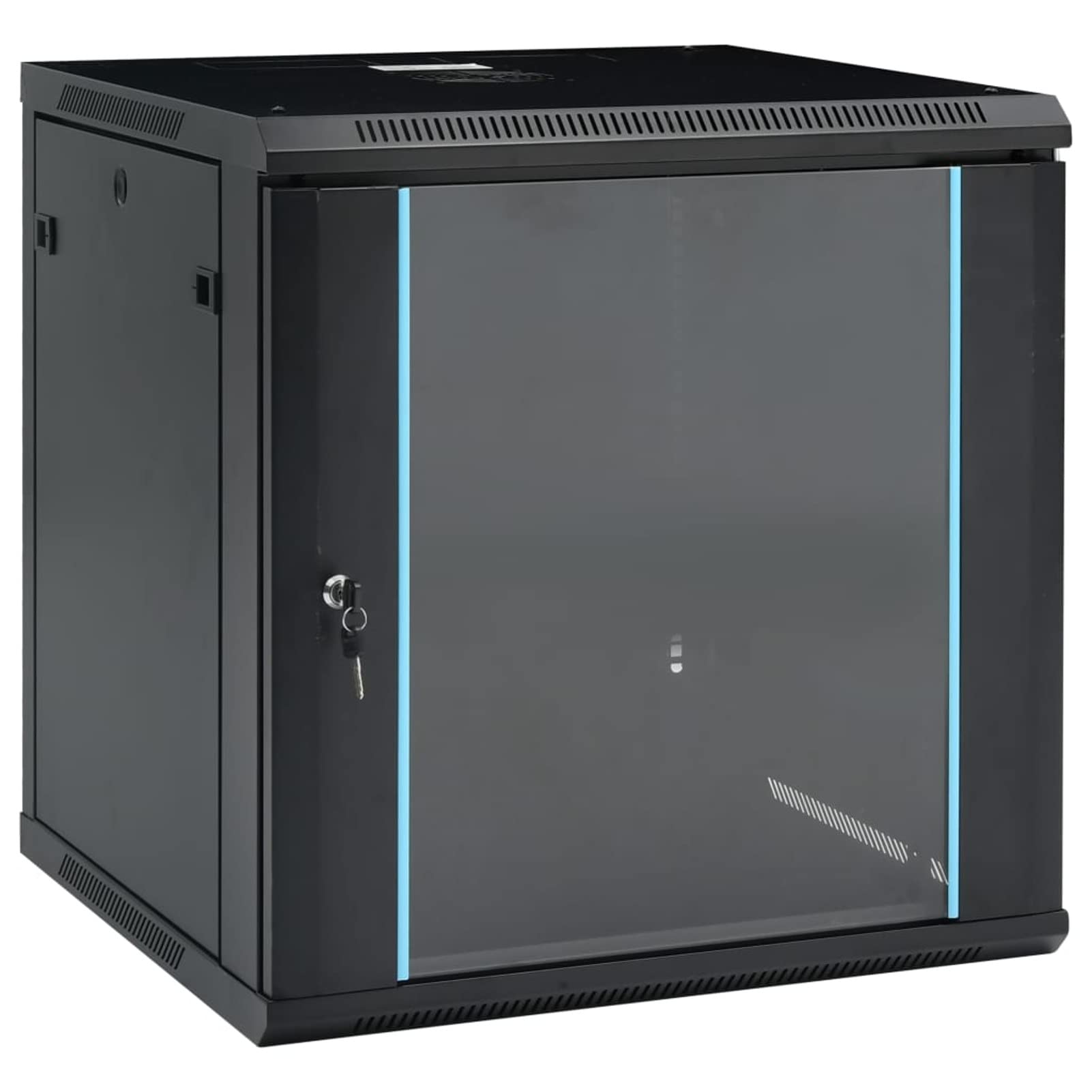 ZEYUAN 12U Netzwerkschrank Wandmontage 19" IP20, Serverschrank, Patchpanel, Router Kasten, Netzwerk Schrank, Datenschrank, Schaltschrank, 600x600x640 mm
