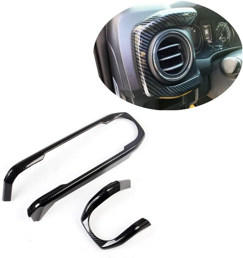 JSTOTRIM Carbon Fiber Look Central Console Dashboard Panel Cover Trim for Toyota Tacoma 2016-2023