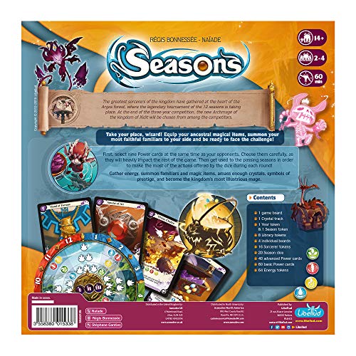 Juego de Mesa Seasons - Juego Estratégico de Cartas y Dados para Magos, Jugabilidad Atractiva, Juego Familiar Divertido para Niños y Adultos, 2-4 Jugadores, Edad Recomendada 14+, Tiempo de Juego 60 Minutos, Fabricado por Libellud miniatura 2