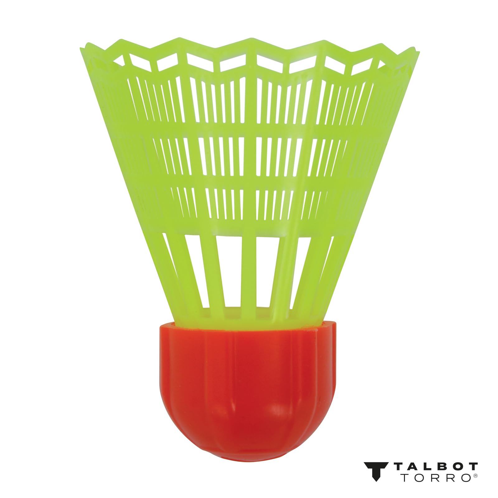 Talbot-Torro® Speedbadminton Shuttles, 6 sztuk (4 szybkie "Racer" i 2 wolne rozruszniki), z aerodynamicznie zoptymalizowaną sprężyną sukienką, w zamykanej puszce obrotowej, 490182
