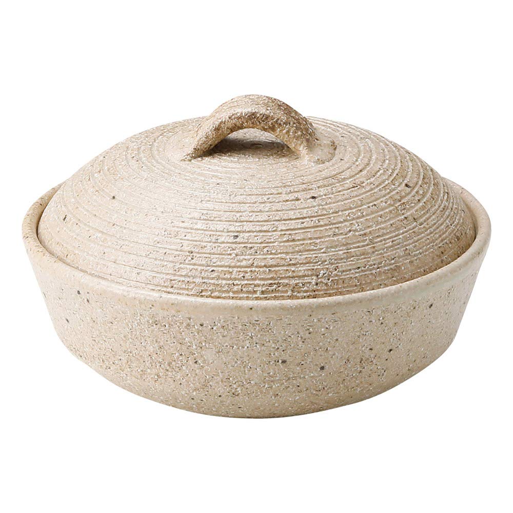 Marui Ceramics Iga Ware Hechimon Small Pot White Birch MR-3-3524 280ml : Home & Kitchen