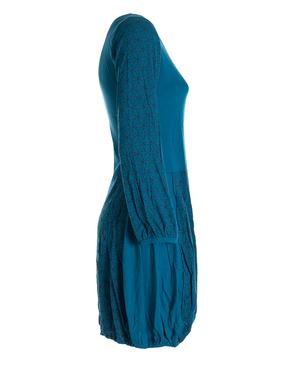 Vishes - Alternative Bekleidung - Langarm Damen-Keid Ballon-Kleid Shirt-Kleid kurz lose fit