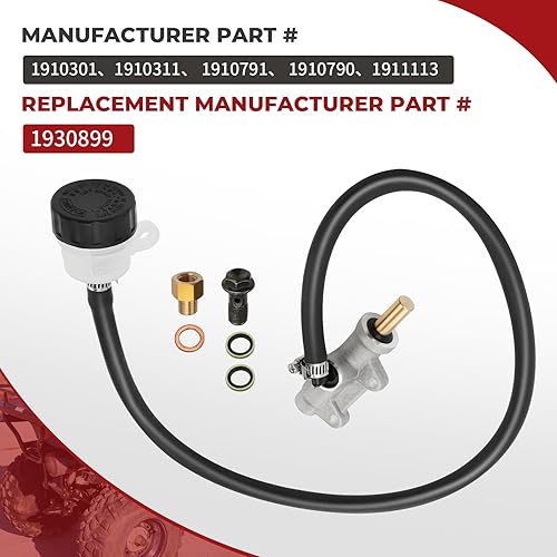 Miniatura 6 de 1910301 1910311 Cilindro maestro de freno trasero compatible con Polaris Sportsman Magnum Scrambler Trail Blazer Trail Boss Diesel Worker Xpedition