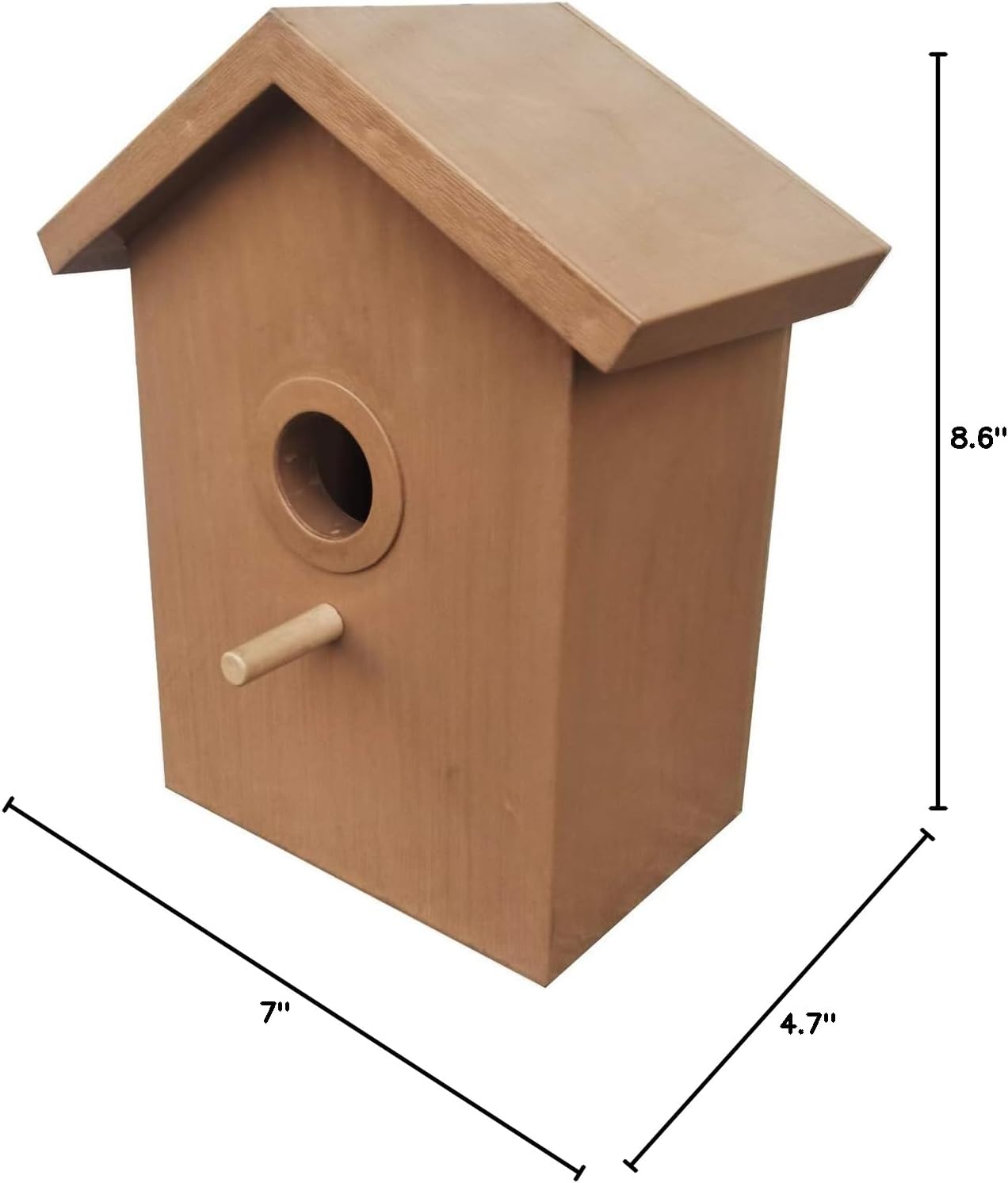 FixtureDisplays® See Through Window Mirrored Bird House - Suction Cup Window Bird House 15031NEW-2D